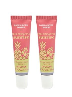 2-Piece Bath & Body Works PINK PINEAPPLE SUNRISE Lip Gloss